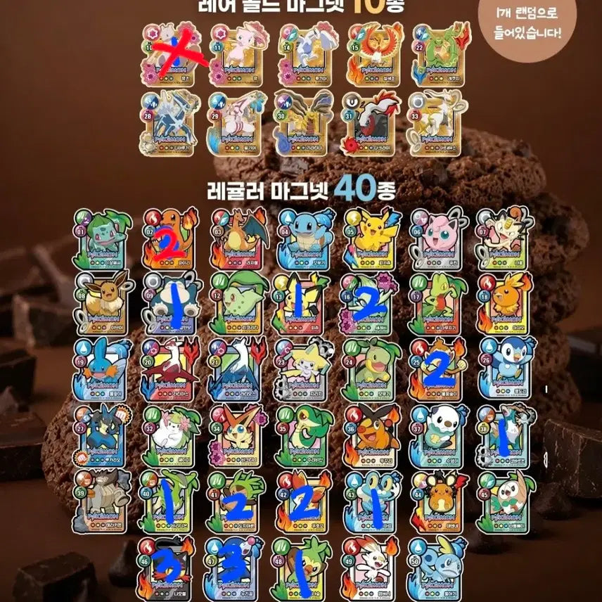 [BUNJANG] Pokemon Cookie Random Magnet / 포켓몬 쿠키 랜덤마그넷 판매합니다