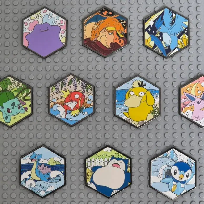 [BUNJANG] Angel-in-us Crispy Pokémon Magnet 10-Piece Set / 엔젤리너스 크리스피 포켓몬스터 마그넷 10종 세트