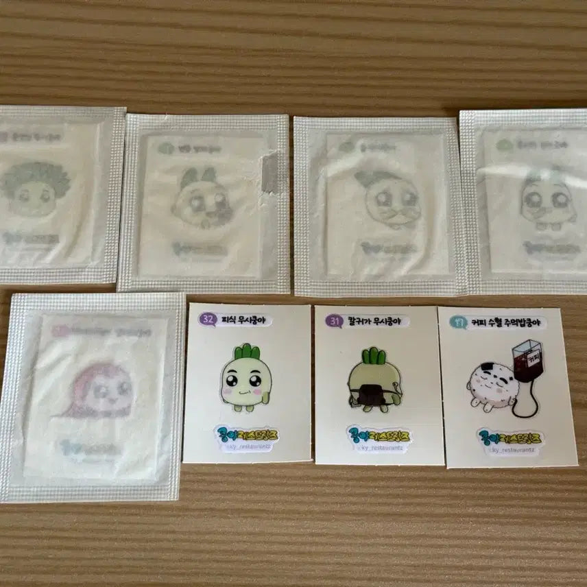 [BUNJANG] Kungya Restaurantz Onion Kungya Ppochu Sticker Bundle Set / 일괄) gs25 쿵야레스토랑즈 양파쿵야 띠부씰 일괄 양도 판매