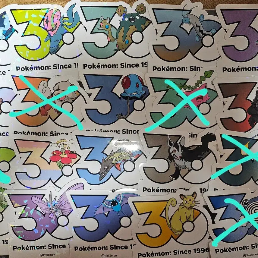 [BUNJANG] Pokemon 30th Anniversary Stickers / 포켓몬 30주년 스티커