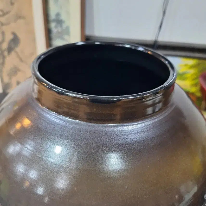 [BUNJANG] Black Glaze Moon Jar / 흑유 달항아리