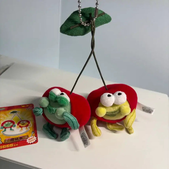 [BUNJANG] SpongeBob Cherry Citizen Keychain Doll / 스폰지밥 체리 시민 키링 인형