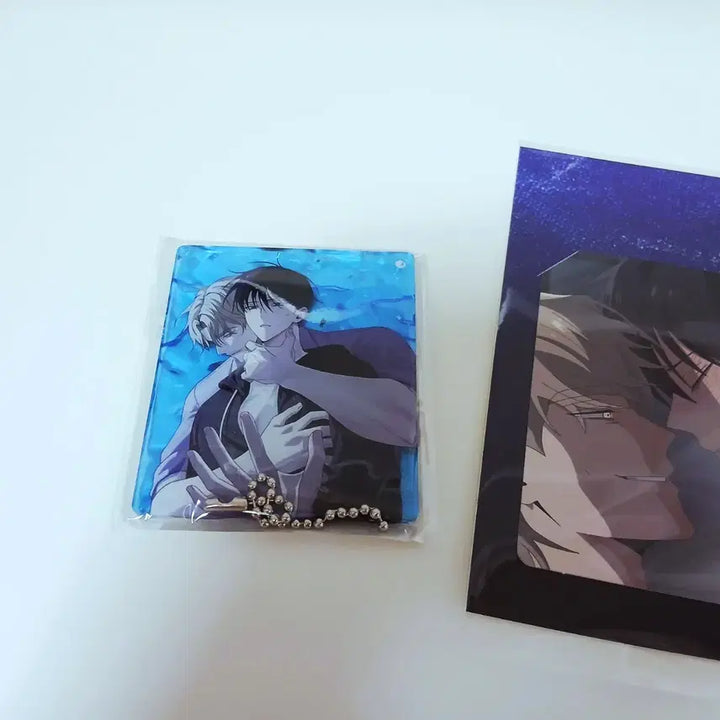 [BUNJANG] Mulgyeol Acrylic Keyring &amp; Photocard Bundle Set with Box / 물가의 밤 물밤 애니 물결 아크릴 키링 &amp; 포토카드 포카 3종 &amp; 박스