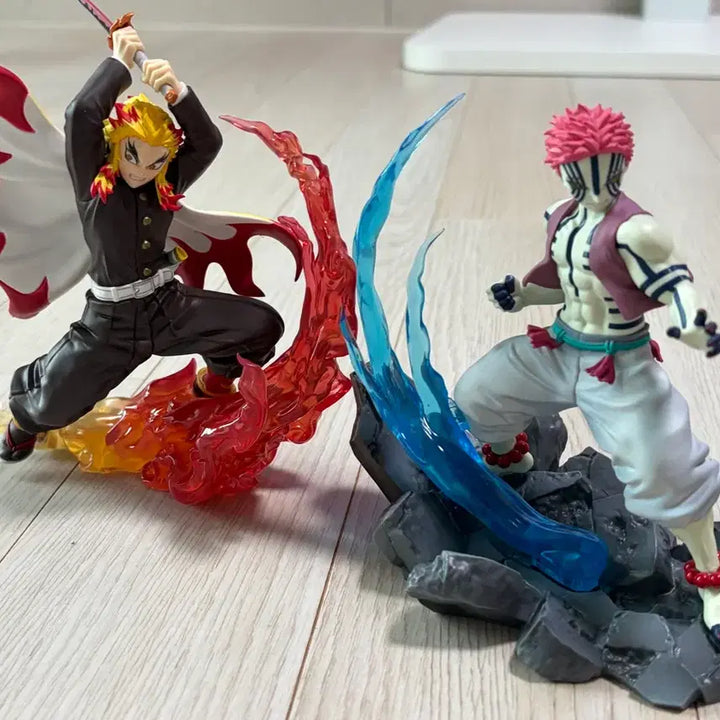 [BUNJANG] Demon Slayer Kyojuro Rengoku Akaza Figure Bundle Set (Unsealed) / 귀멸의 칼날 렌고쿠 쿄쥬로 아카자 피규어 개봉 일괄