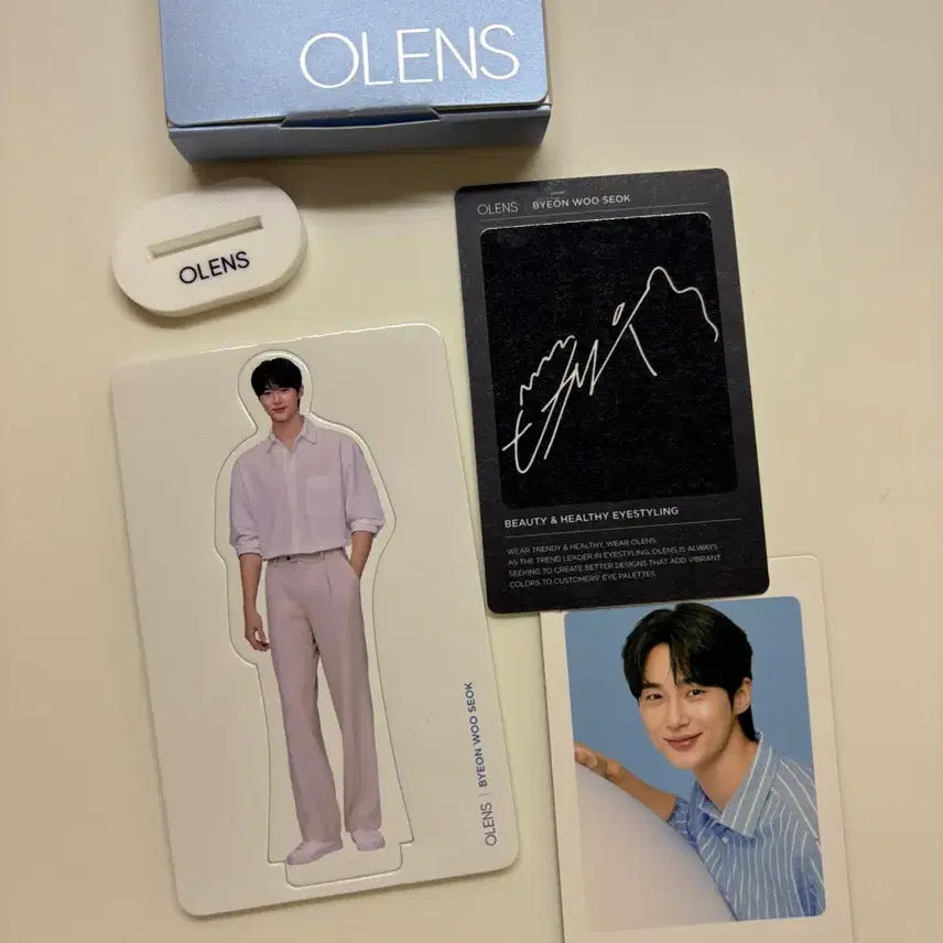 [BUNJANG] Byeon Woo Seok Photocard &amp; Mini Standee Set / 오렌즈 변우석 포토카드, 미니 등신대