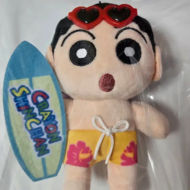 [BUNJANG] Shin-chan Surfing Sunglasses Charm Doll / [새상품] 서핑보드 선글라스 짱구 키링 인형