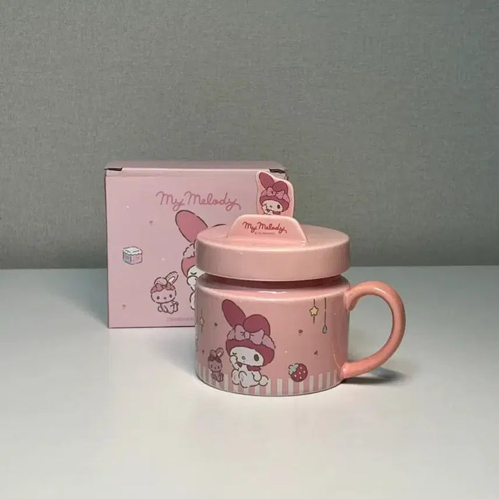 [BUNJANG] Sanrio My Melody Figure Lid Mug Cup with Phone Stand / 산리오 핸드폰거치 마이멜로디 머그컵