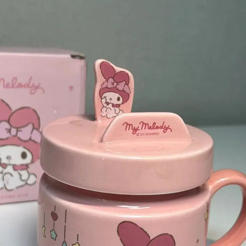[BUNJANG] Sanrio My Melody Figure Lid Mug Cup with Phone Stand / 산리오 핸드폰거치 마이멜로디 머그컵