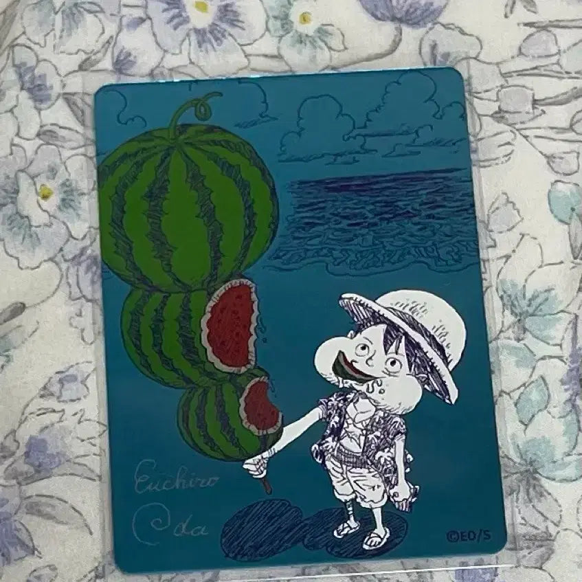 [BUNJANG] Natsukomi 2026 Watermelon Luffy Metallic Holo Promo Card / 나츠코미 2026 원피스 수박 루피 프로모카드