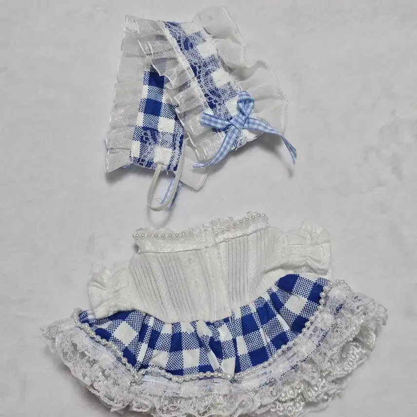 [BUNJANG] 20cm Doll Clothes Blue Dress / 20cm 솜인형옷 블루 드레스