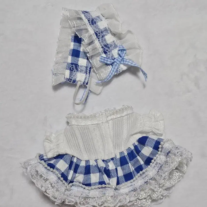 [BUNJANG] 20cm Doll Clothes Blue Dress / 20cm 솜인형옷 블루 드레스