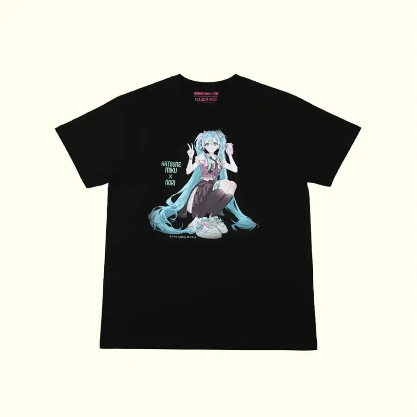 [BUNJANG] Hatsune Miku NORI Collaboration T-Shirt (Wadiz Funding) / 하츠네 미쿠 NORI 콜라보 (와디즈 펀딩)