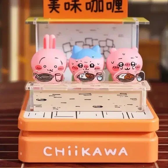 [BUNJANG] Nagano Chiikawa Spicy Curry Acrylic Figure Stamp / 치이카와 먼작귀 미식 매운 카레 아크릴 피규어 스탬프 도장