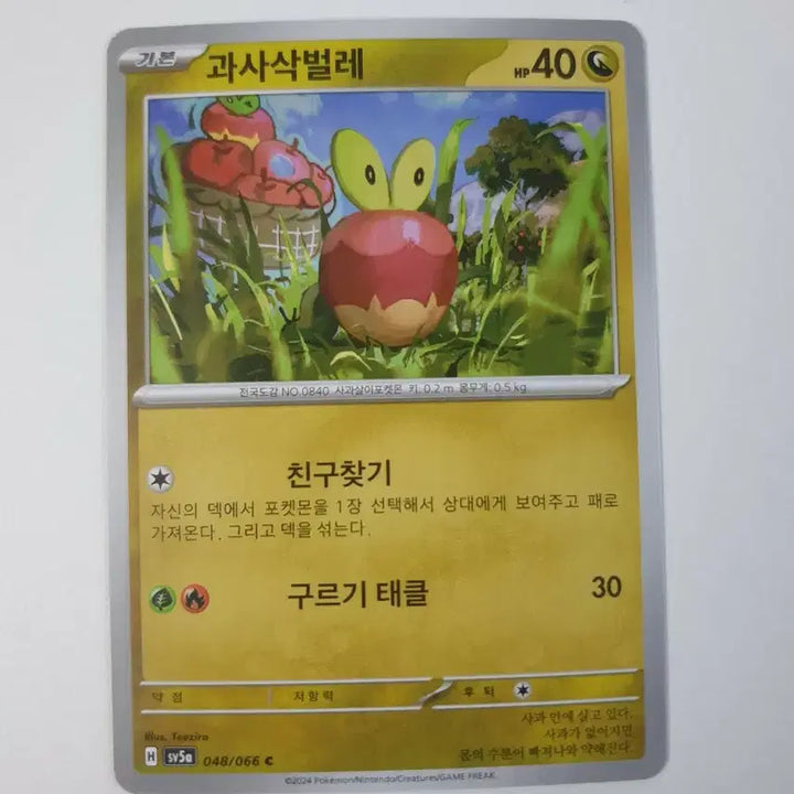 [BUNJANG] Greedent Pokemon Card / 과사삭벌레 포켓몬카드