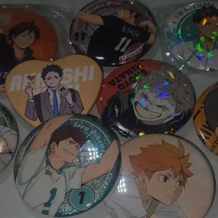 [BUNJANG] Haikyu!! Can Badge Mirror Goods Set (9 Pieces) / 하이큐!! 캔뱃지 거울 굿즈 9개 세트 일괄