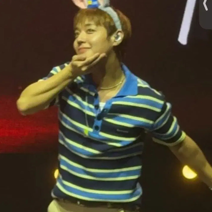[BUNJANG] ANDERSON BELL BRAD STRIPE POLO SWEAT (Size M) / 박지훈 같은 자리 상의 앤더슨벨 BRAD STRIPE POLO SWEAT
