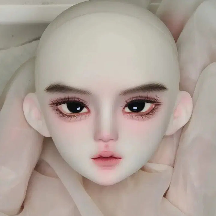 [BUNJANG] Sanmeidoll MSD BJD Head (Mia Back Skin Tone) with Eyes and Head Certificate Card / 카드 + 헤드 + 안구 구관 msd 구체관절인형 헤드