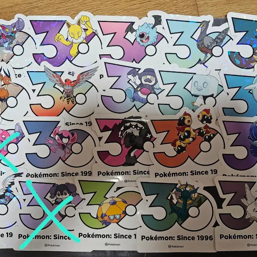 [BUNJANG] Pokemon 30th Anniversary Stickers / 포켓몬 30주년 스티커