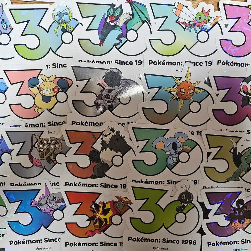 [BUNJANG] Pokemon 30th Anniversary Sticker Set / 포켓몬 30주년 스티커