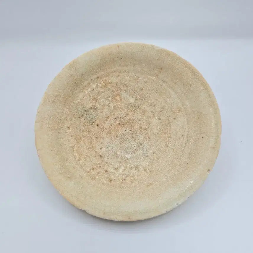 [BUNJANG] Authentic Early Joseon Dynasty White Porcelain Plate / 진품 조선초기 백자 접시 골동품