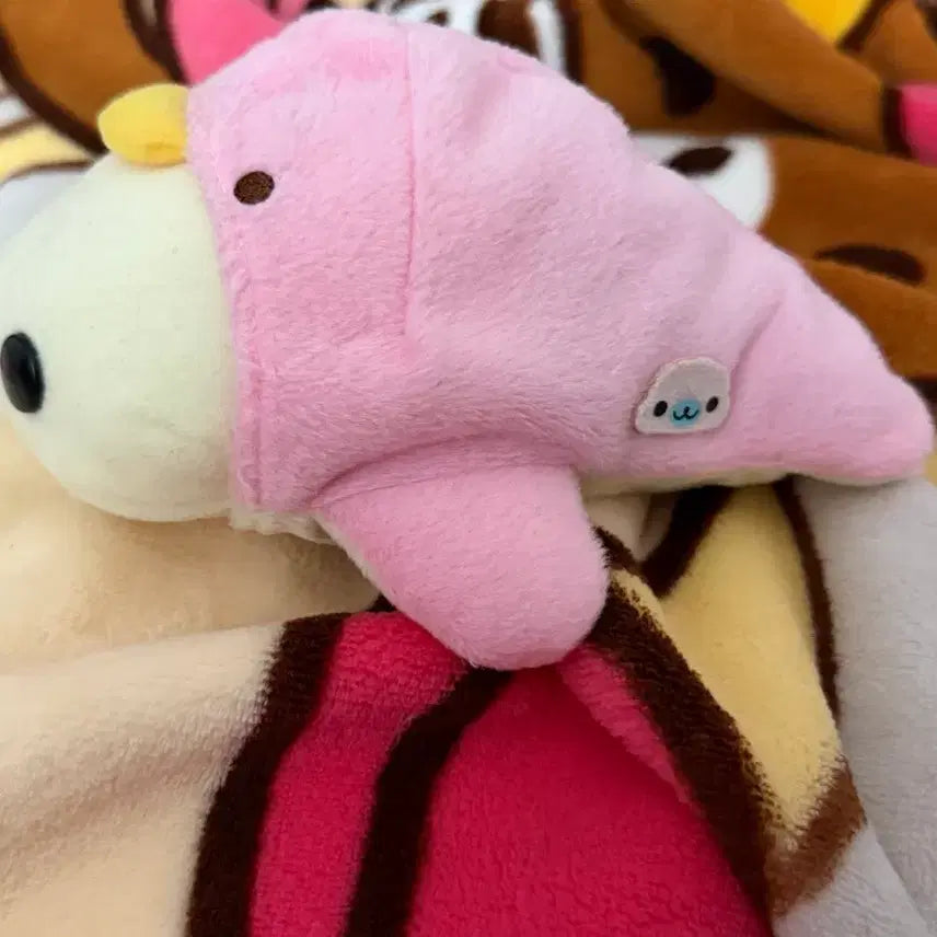 [BUNJANG] Sanrio Kuromi Pink Duck Mascot Plush / 고전 산엑스 핑크오리 시로고마 마스코트 누이 인형