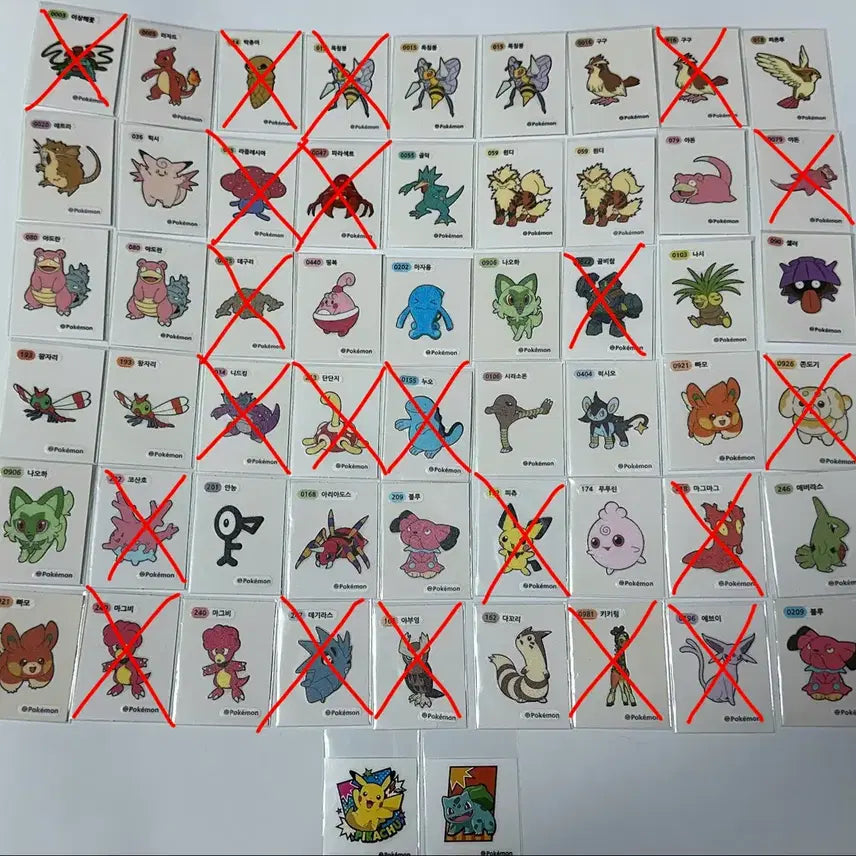 [BUNJANG] Pokemon Bandori Stickers / 포켓몬스터 포켓몬 띠부씰