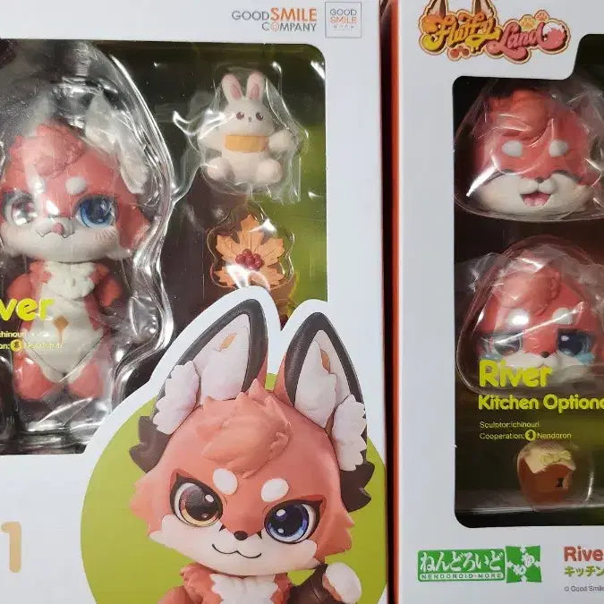 [BUNJANG] Fluffy Land Nendoroid 3 Types Set (River, Oslo, Caesar) + River Parts + Good Smile River Huggy / 플러피랜드 넨도 3종 리버,오슬로,시저,리버 파츠,굿스마 리버 허기