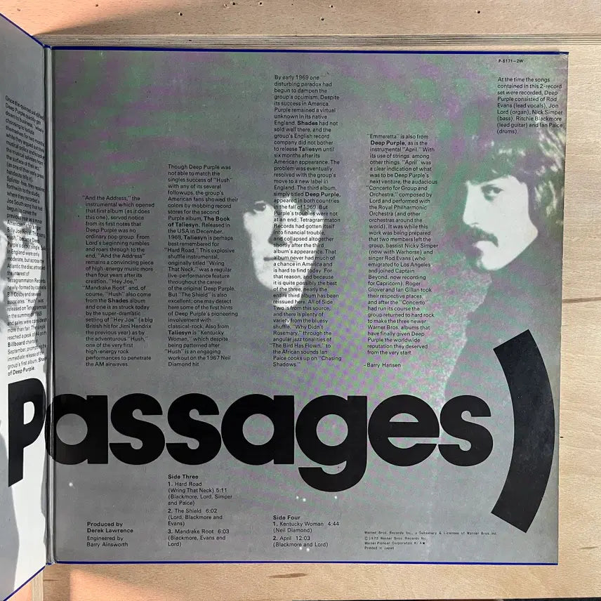 [BUNJANG] Deep Purple Purple Passages 1974 Japanese First Press 2LP / Deep Purple Purple Passages 일본 초반 1974년
