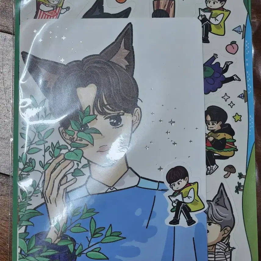 [BUNJANG] Wanna One Fan-Made "Little Wolf RinRin" Comic Book / 워너원 애기늑대린린 애늑린 팬 제작 만화 단행본 특전 스티커