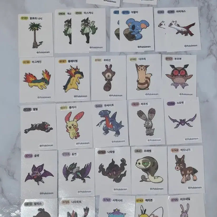 [BUNJANG] Pokemon Stickers Bundle (29 pcs) / 포켓몬 포켓몬스터 띠부씰 총 29장 일괄