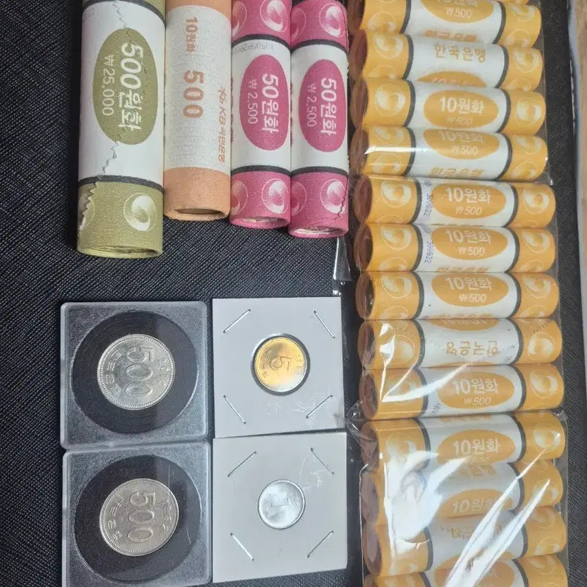 [BUNJANG] Korean Coin Rolls - 500 Won, 10 Won, 50 Won / 500원주화1개롤/10원 주화 16개 롤/50원 주화 2개 롤 등
