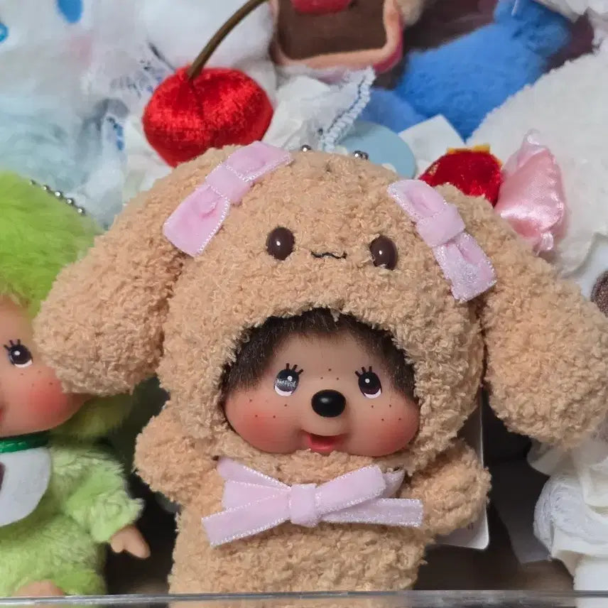 [BUNJANG] Custom Large Head Monchhichi Mocha Outfit / 대두 몬치치 모카 커스텀 버전 판매