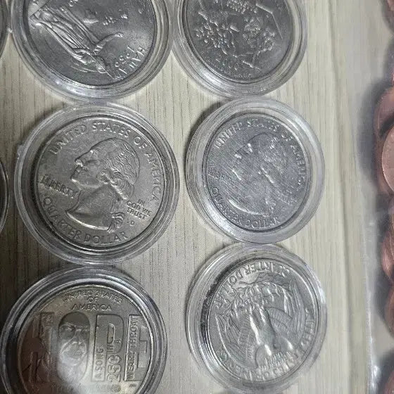 [BUNJANG] US Quarter Dollar Coins and Year Pennies Bundle Set / 미국 쿼터 달러 동전과 년도별 페니 일괄