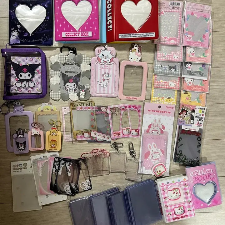 [BUNJANG] Sanrio Various Character Photocard Holder &amp; Deco Supplies Bundle Set / 포카앨범 포카홀더 폴꾸용품 증사홀더 덕질용품 산리오 정품 일괄