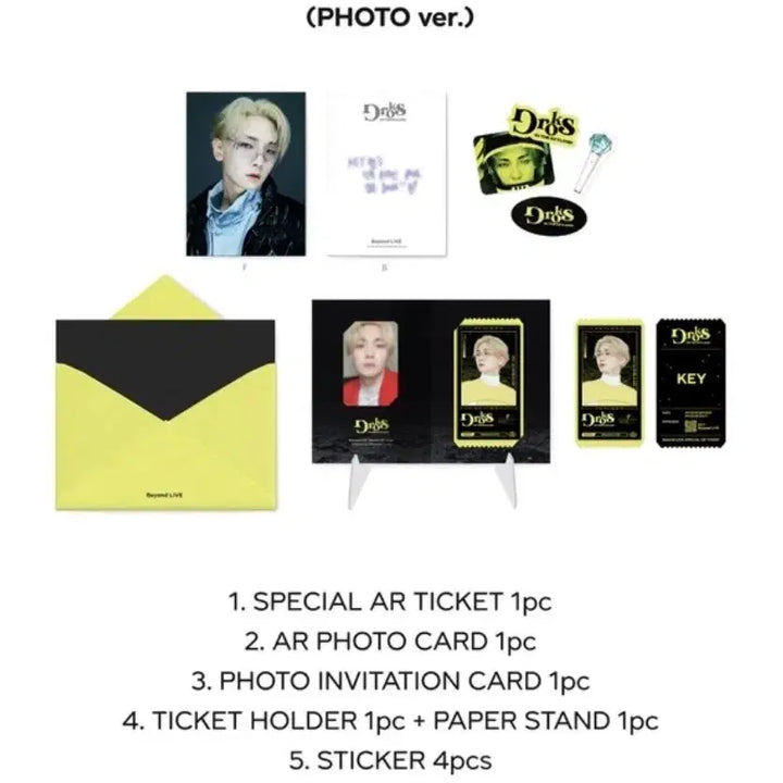 [BUNJANG] SHINee Key Groks Special AR Ticket Set Photocard Version / 샤이니 키 그록스 스페셜 AR 티켓 세트 포토버전 (스티커XX)