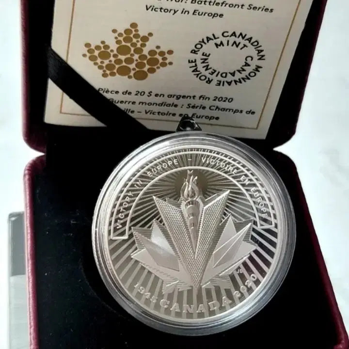[BUNJANG] Canada 2020 World War II Victory Commemorative 1 oz 99.9% Silver Coin / 2020 캐나다 2차 세계대전 승전 기념 1온스 99.9% 은화