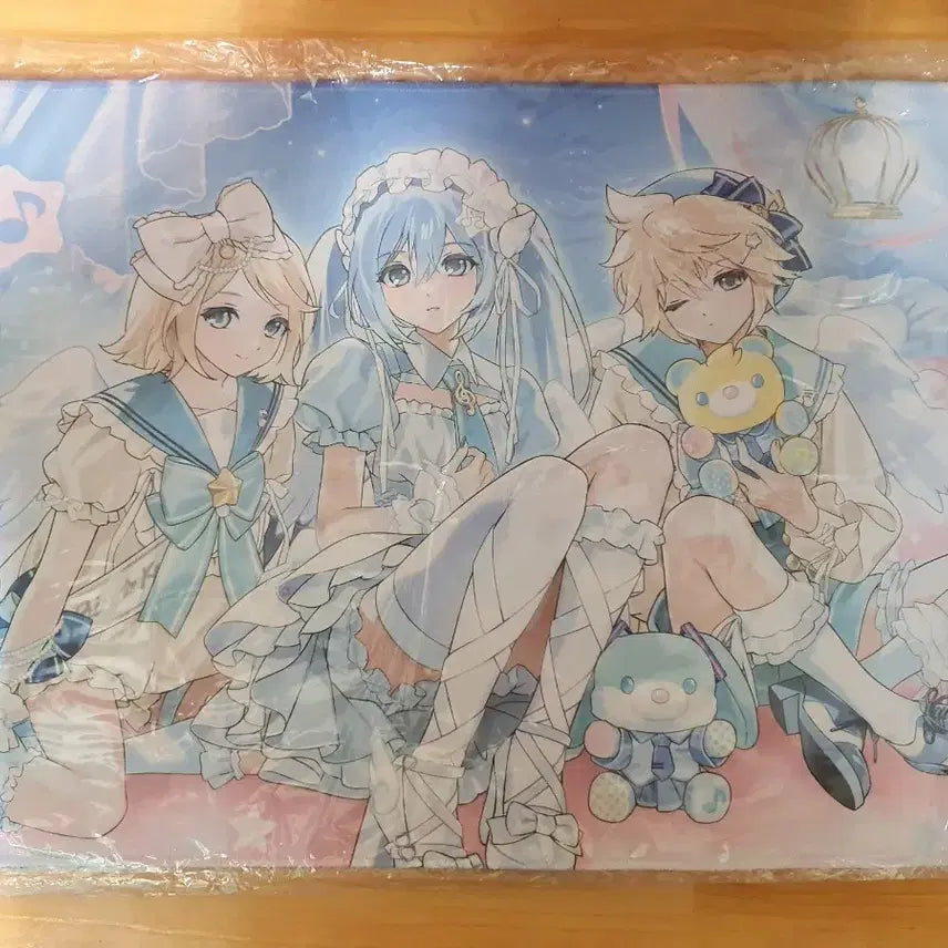 [BUNJANG] Hatsune Miku Rin Len WithMew Desk Mat / 하츠네 미쿠 린 렌 위드뮤 장패드 데스크매트