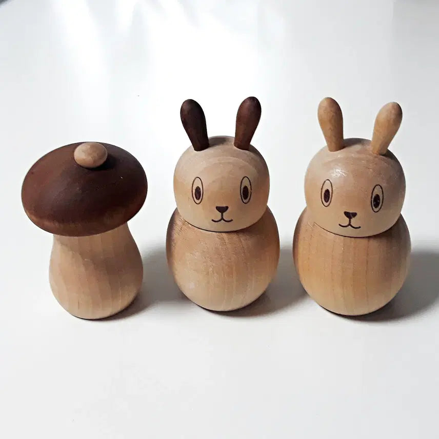 [BUNJANG] La Luz Rabbit Salt &amp; Pepper Shakers Set (3 Pieces) / [3개일괄] 일본 라루스 토끼 솔트 &amp; 페퍼 &amp; 시치미통