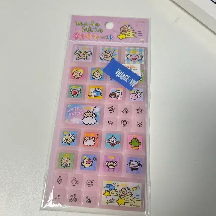 [BUNJANG] Village Vanguard Bandai Tamagotchi Angel Tile Sticker / 빌리지 뱅가드 반다이 타마고치 천사 타일 스티커