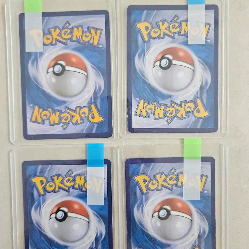 [BUNJANG] Pokemon Card Trainer HR Rainbow Card Set (4 Types) / 포켓몬 카드 트레이너 4종 세트 HR 레인보우카드