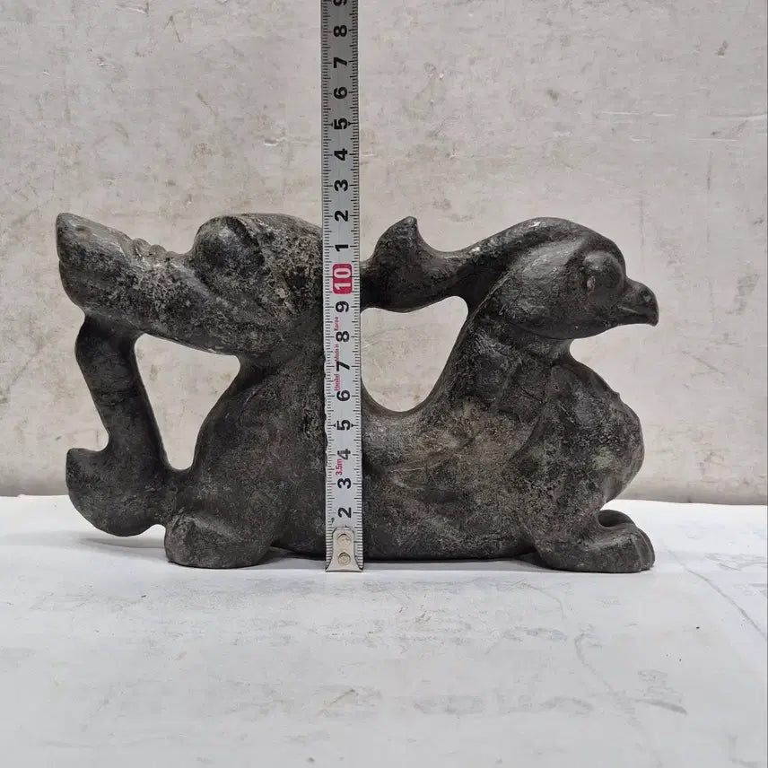 [BUNJANG] Hongshan Culture Black Jade with Magnetism (Phoenix/Dragon Totem) / 자석이 붙는 홍산문화 흑피옥 (토템문화) (봉황/저룡) (bv-082)