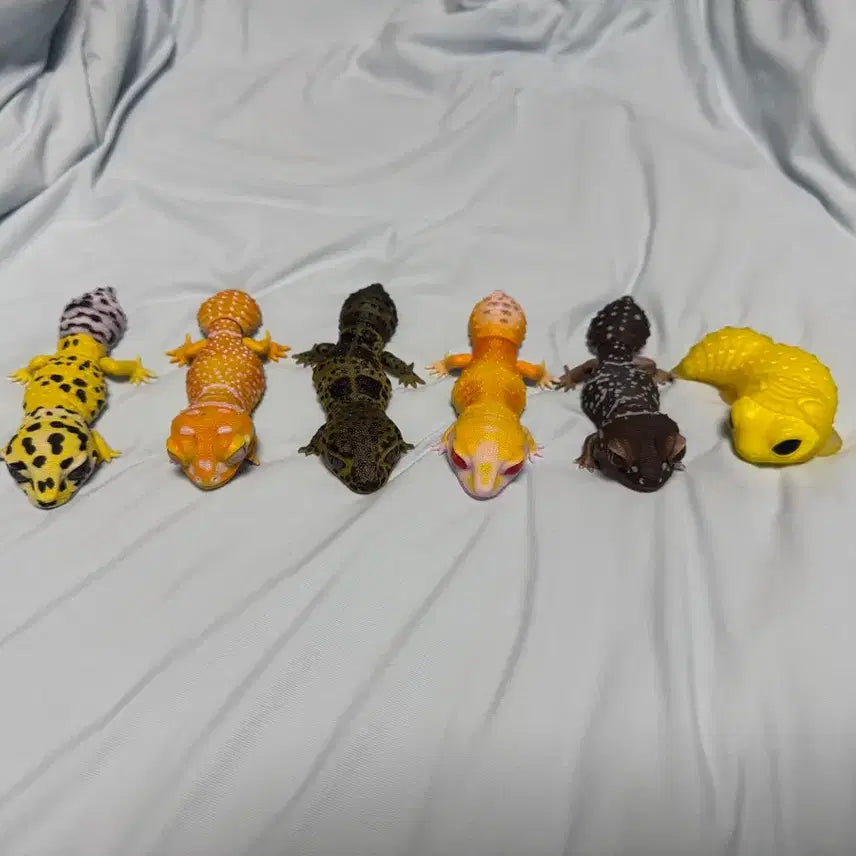 [BUNJANG] Leopard Gecko Gacha Figure Set - 6 Types / 레오파드 게코 가챠 피규어 6종 일괄 판매