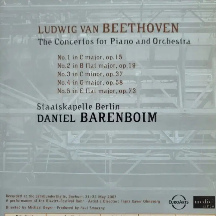 [BUNJANG] Daniel Barenboim Beethoven Complete Piano Concertos DVD / 다니엘 바렌보임_베토벤 피아노협주곡 전집 DVD
