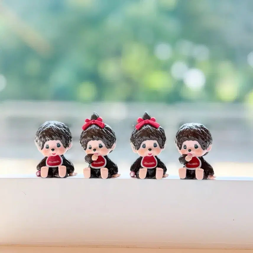 [BUNJANG] Monchhichi Mini Figure 4-Piece Set / 일본 몬치치 미니 피규어 4종세트