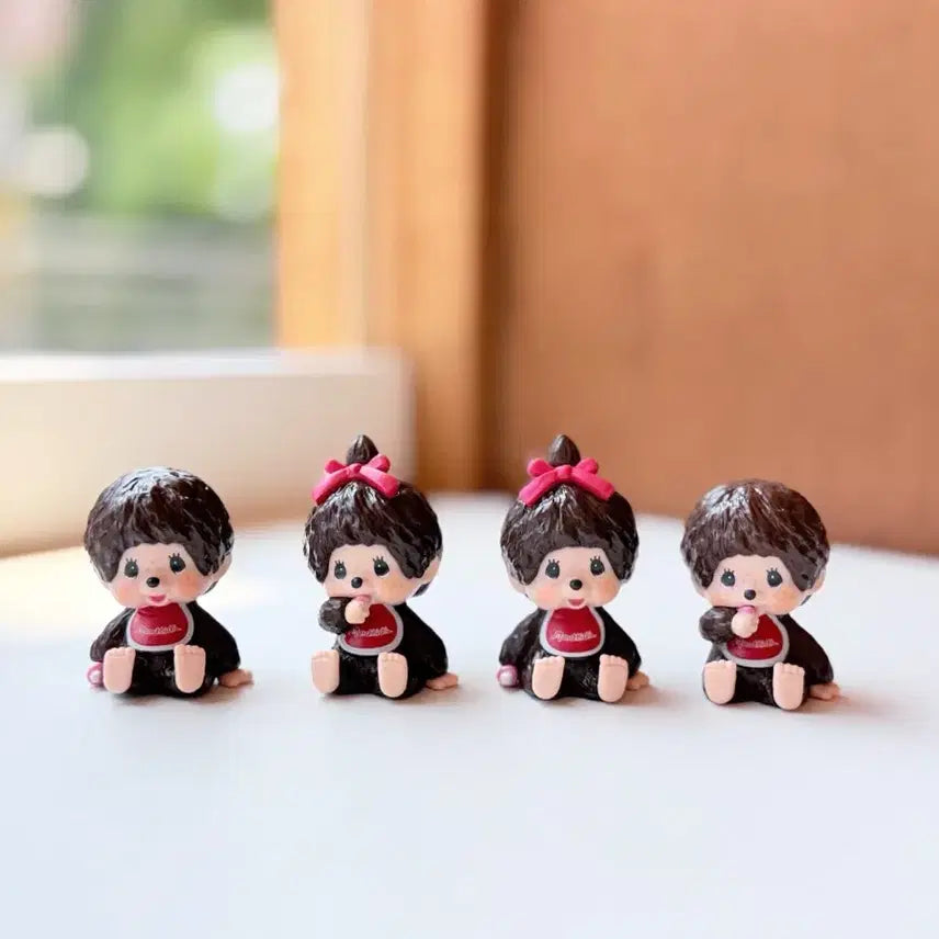 [BUNJANG] Monchhichi Mini Figure 4-Piece Set / 일본 몬치치 미니 피규어 4종세트