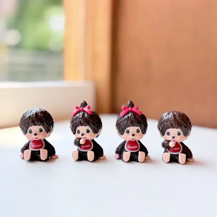 [BUNJANG] Monchhichi Mini Figure 4-Piece Set / 일본 몬치치 미니 피규어 4종세트