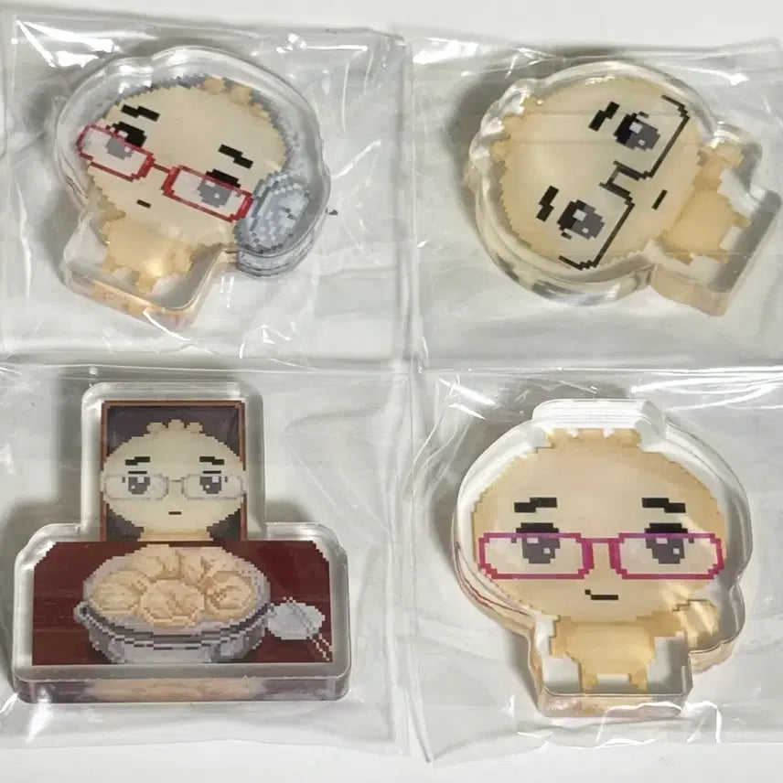 [BUNJANG] BTS Jungkook "Eyeglasses Dumpling" Acrylic Stand Set / 안경만두 미개봉 아크릴 스텐드 일괄 양도