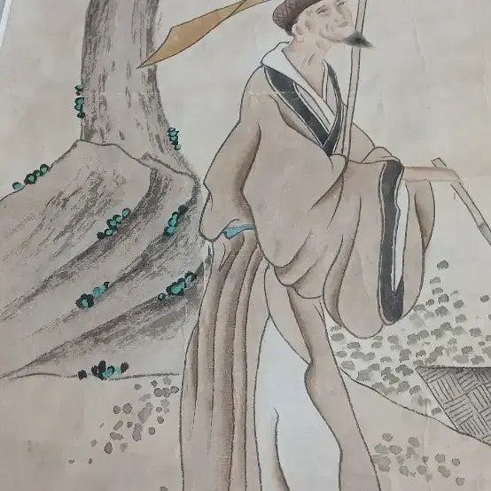 [BUNJANG] Chinese Late Qing Dynasty Figure Painting by Wu Junjiangfan / 중국청말민초 고사인물도 강호신행 오군강범작