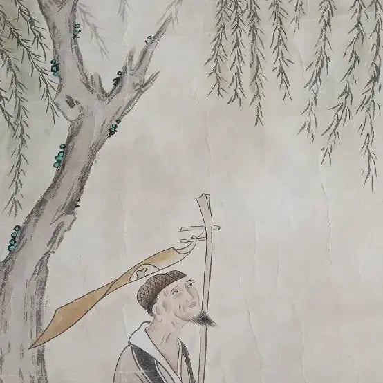 [BUNJANG] Chinese Late Qing Dynasty Figure Painting by Wu Junjiangfan / 중국청말민초 고사인물도 강호신행 오군강범작