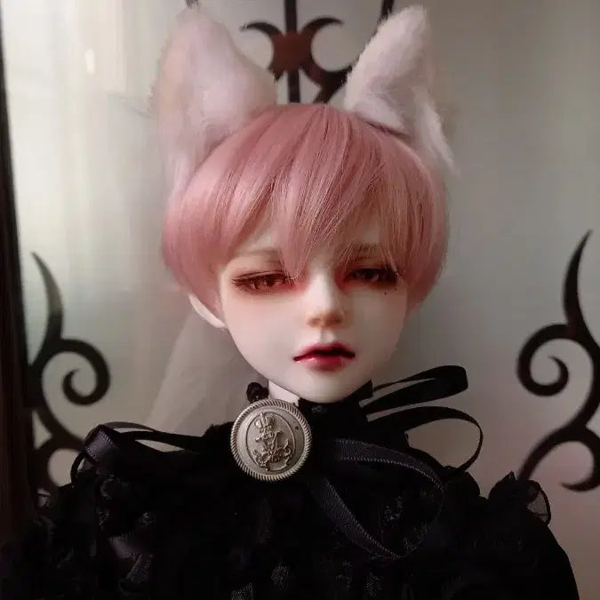 [BUNJANG] 8-9 inch Baby Pink Wig for SD17 Dolls / 구관  sd17 8~9인치 베이비 핑크 분홍 가발